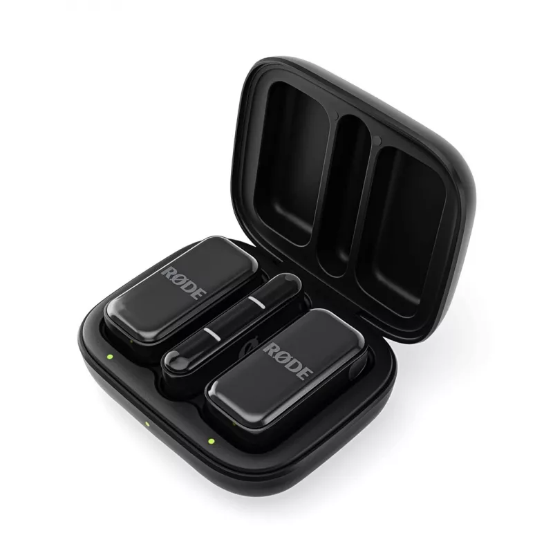 Bezprzewodowy system mikrofonowy Rode Wireless Micro Lightning — dookólny, 48 kHz, 24-bitowy, zasięg 100 m, bateria 7 h