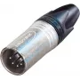 Neutrik Wtyk XLR, prosty, Liczba biegunów: 5, srebrny, NC5MXX, 1 szt. (NC5MXX)