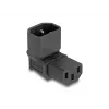DeLOCK Adapter sieciowy IEC 60320 C14 na gniazdo C13 10 A 90° Czarny 80472