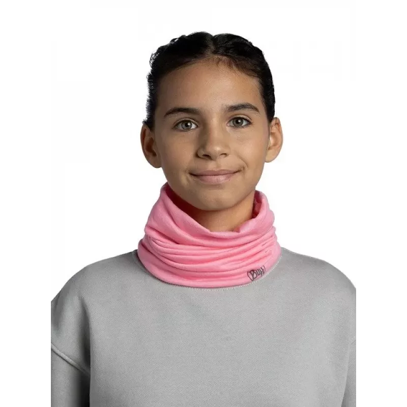 Wielofunkcyjna bandana dla dzieci Buff Merino Lightweight – jednolita różana, bezszwowa chusta z wełny merino dla dzieci