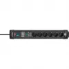 Power Extension Brennenstuhl 1951160400 1.8m 6 AC Outlets Indoor Czarny