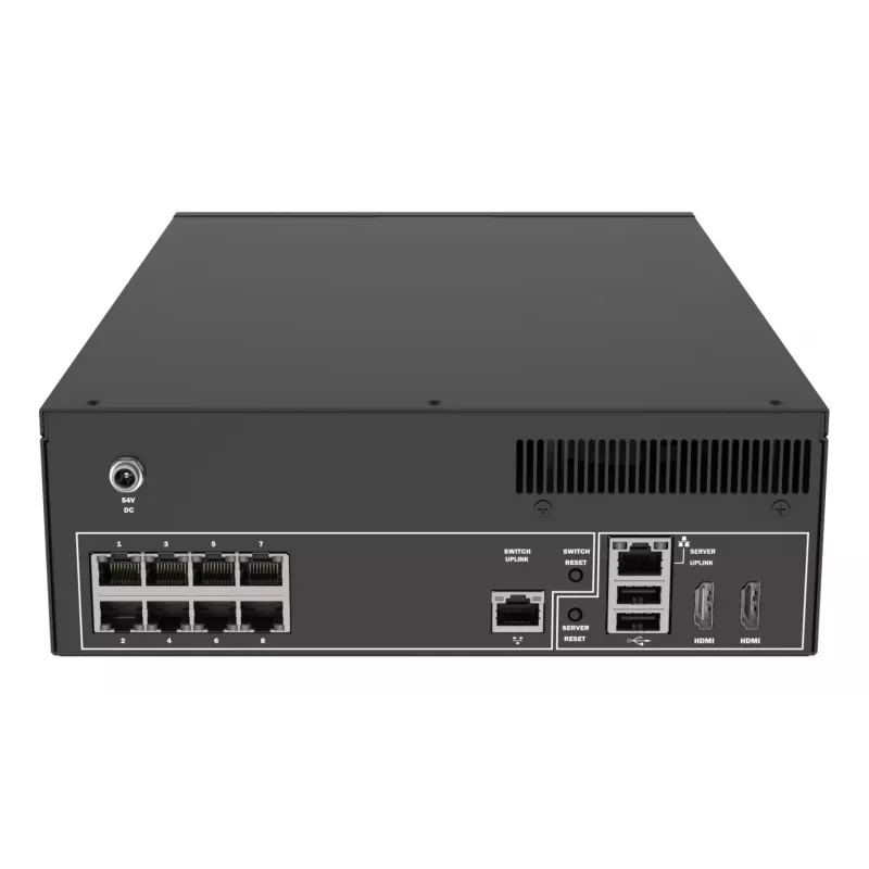 Rejestrator sieciowy AXIS S2208 Mk II 8-kanałowy, 4 TB HDD, SATA, maks. 7680×4320, IEEE 802.3at, Czarny
