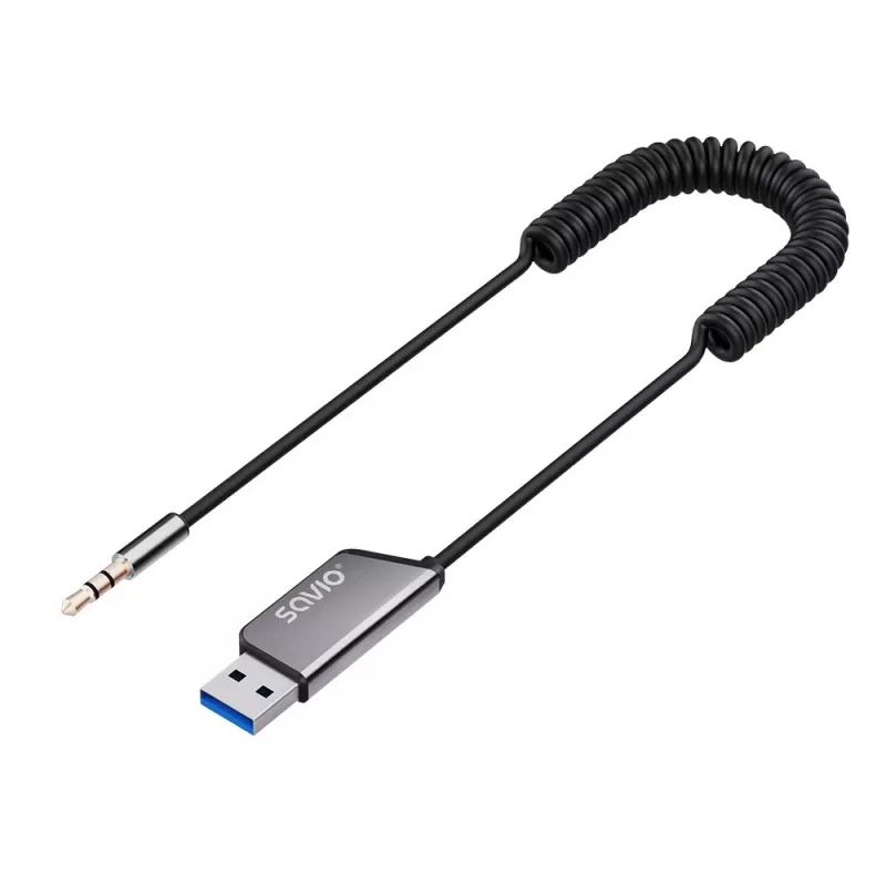 Adapter AUX Savio TR-16 z funkcją głośnomówiącą, Bluetooth 5.3, Google Assistant/Siri