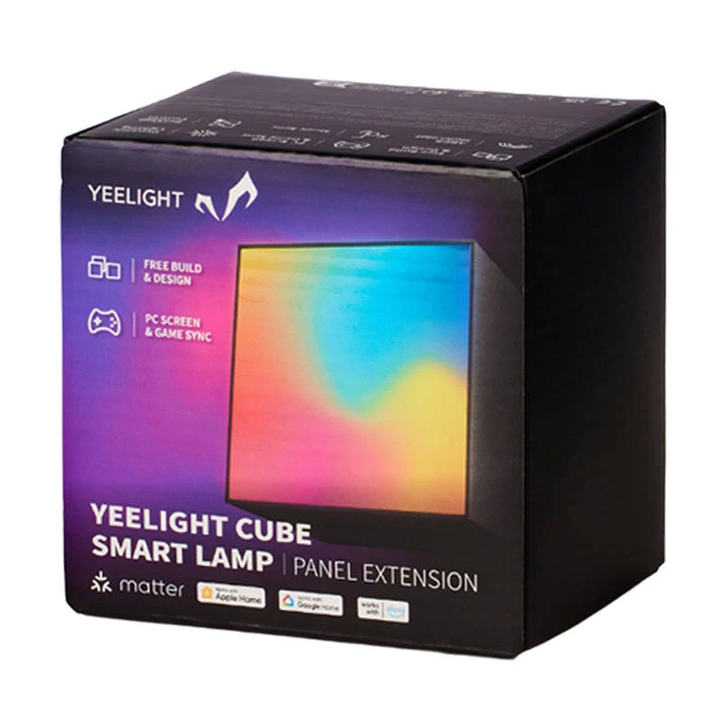 Inteligentna lampa stołowa Yeelight Cube Czarna — Wi‑Fi/Bluetooth, Wielokolorowa, 75×75×75 mm, 100–240V