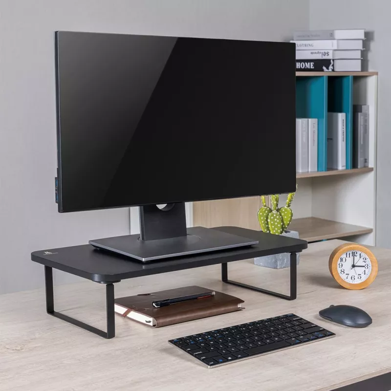 Stojak na laptopa MACLEAN MC-933 regulowana wysokość, aluminium, wolnostojący, na 13–32 cale, maks. obciążenie 20 kg, czarny