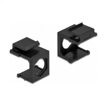 Pokrywa Keystone DeLOCK 86739 czarna otwór 9,7 mm 4 sztuki