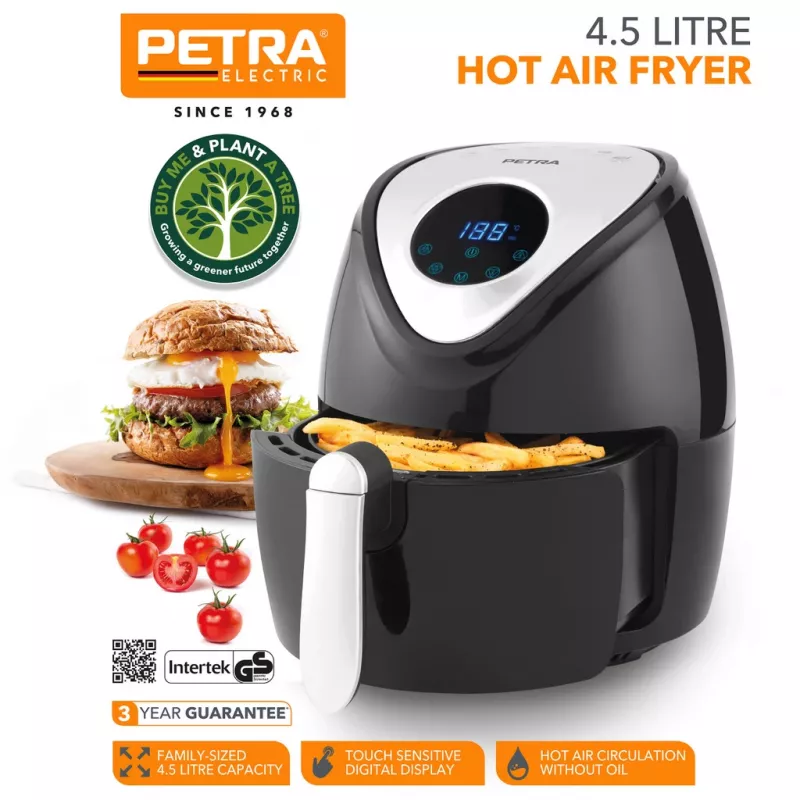 Gorącowietrzna frytkownica Petra PT4221VDEEU7 4,5L, blatowy frytownica elektryczna o pojemności 4,5 litra