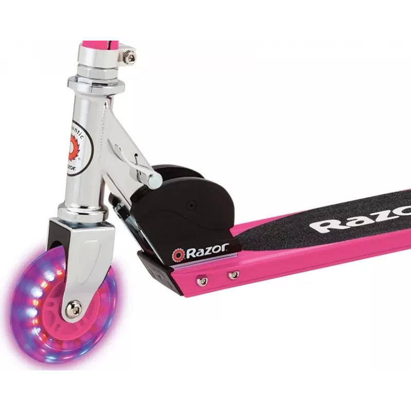 Classic scooter Razor S Spark Sport dla dzieci, składany, stalowa rama i podest, 2 koła, wysokość 825 mm, maks. obciążenie 100 kg, Czarny/Różowy