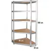 Regał do przechowywania narzędzi ogrodowych Top e shop Rack GC9030 — Stal ocynkowana i MDF, 900x300x1800 mm, wolnostojący/montaż ścienny, 875 kg udźwigu