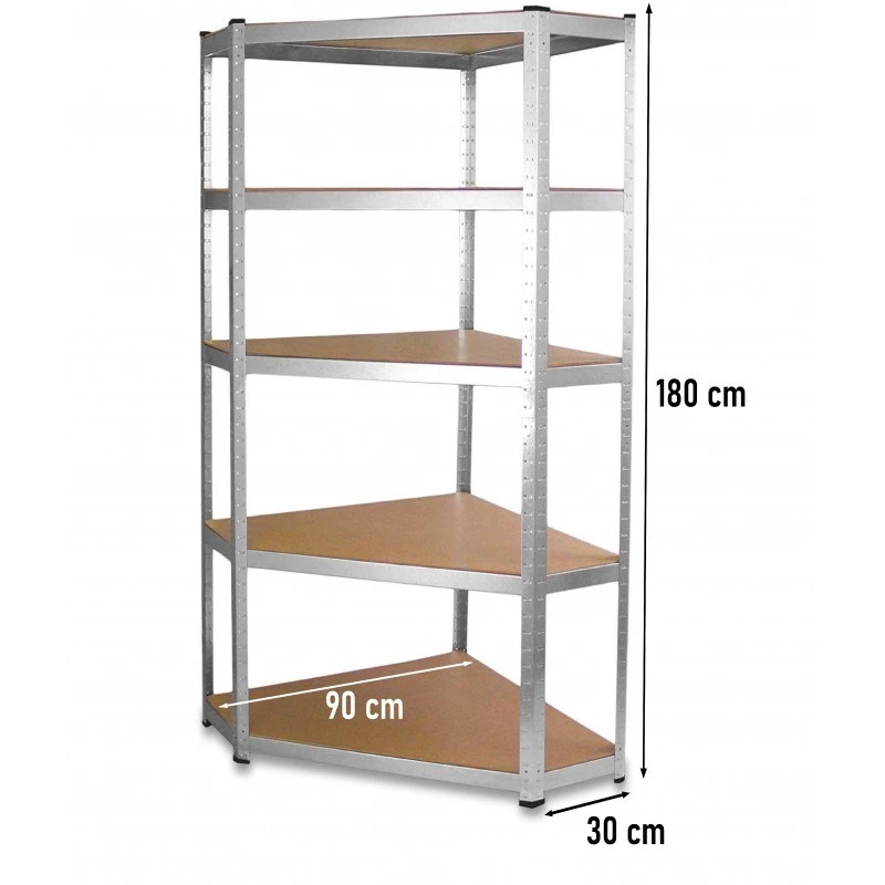 Regał do przechowywania narzędzi ogrodowych Top e shop Rack GC9030 — Stal ocynkowana i MDF, 900x300x1800 mm, wolnostojący/montaż ścienny, 875 kg udźwigu