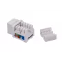 Moduł keystone LANBERG KSU6-1090, Cat6 U/UTP płaski, RJ-45 męski do LSA żeńskiego, AWG 22/26, 14.5×16.1 mm, biały