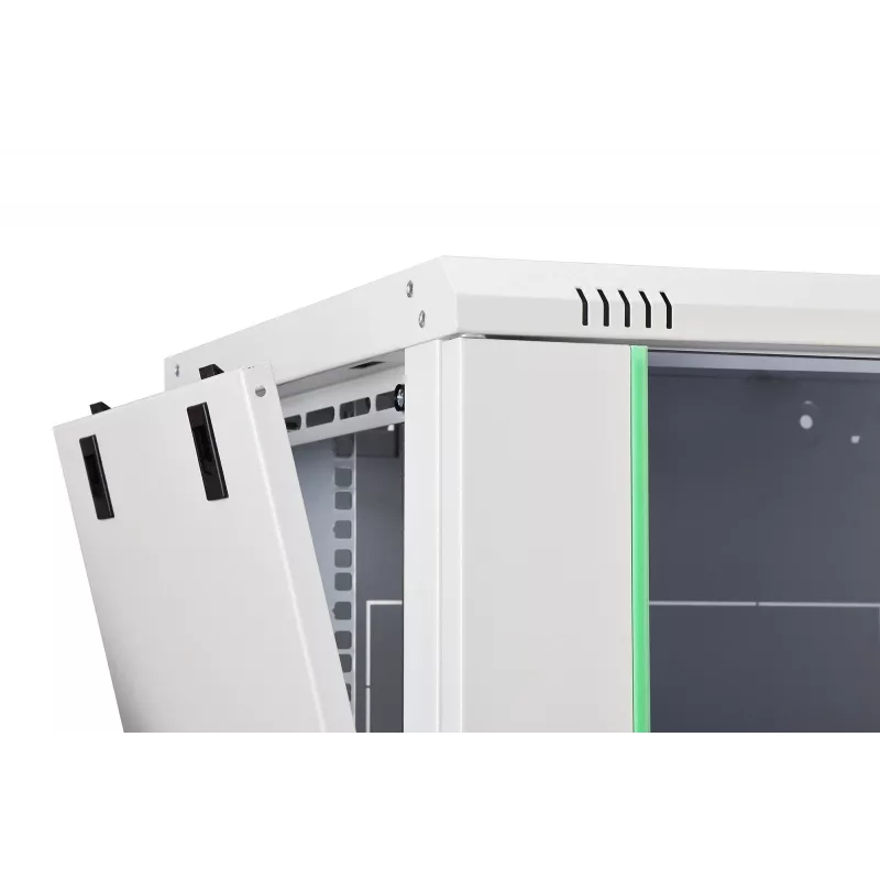 Naścienna szafa rack 19 cali DIGITUS Dynamic‑N DN-37100, 7U, 600x450 mm (SxG), IP20, jasnoszara, do samodzielnego montażu