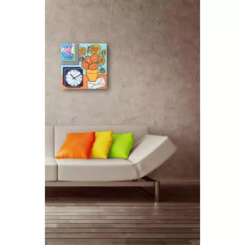 NeXtime klok 8170 Go van Go, 43x43 cm, ścienny, wielokolorowy