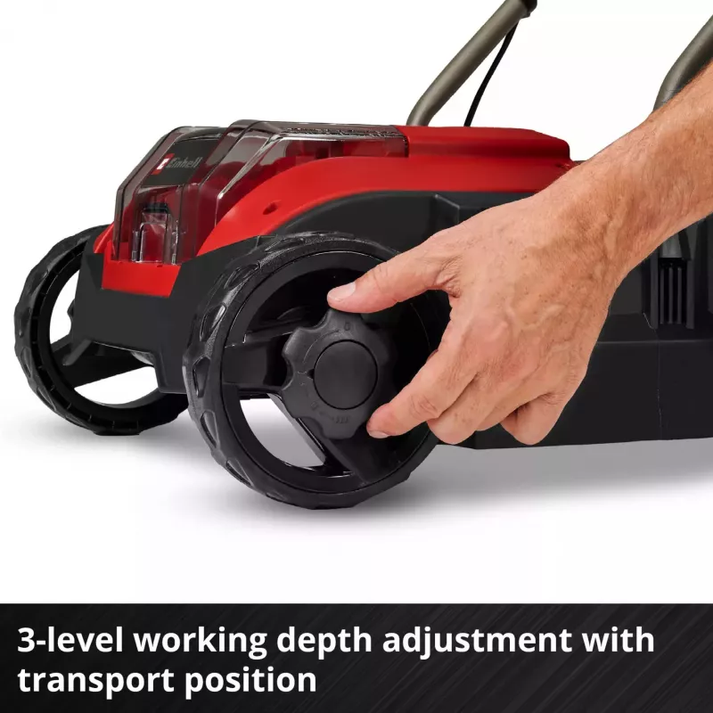 Wertykulator / aerator do trawy EINHELL GC‑SC 18/28 DS Li‑Solo — szerokość robocza 28 cm, zasilany bateriami (tylko narzędzie)