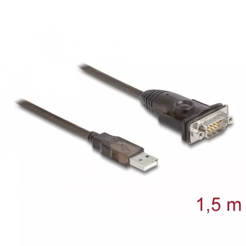 DeLOCK Adapter USB 2.0 Typ-A na szeregowy RS-232 D-Sub 9-pin męski 1,5m