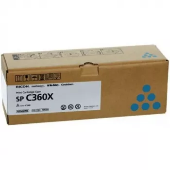 Tusz Ricoh SPC360X cyjan — wysoka wydajność 9 000 stron