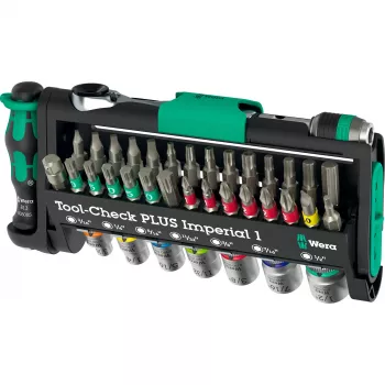 Wera Tool-Check Plus Imperial 39-piece tool set — 39-częściowy zestaw imperialnych końcówek wkrętakowych i akcesoriów