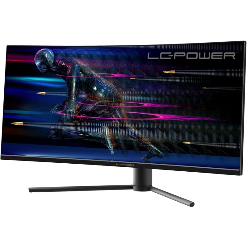 LC-Power LC-M34-UWQHD-165-C Monitor komputerowy 86,4 cm (34 inch) 3440 x 1440 pikseli UltraWide Quad HD Czarny - Czerwony (LC-M34-UWQHD-165-C)