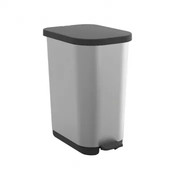 ROTHO Ribo srebrny - kosz pedałowy – 35 l