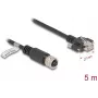 Kabel sieciowy DeLOCK M12 D-kodowany 4-pinowy żeński do wtyku RJ45 Cat5e 5m Czarny
