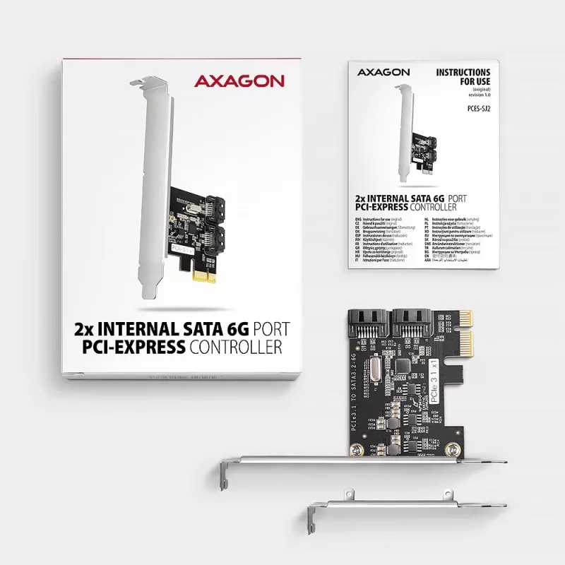 Axagon PCES-SJ2 karta interfejsu/adapter wewnętrzny SATA