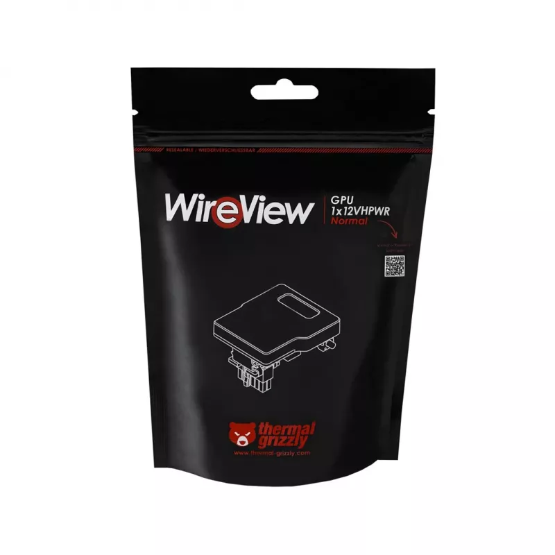 Thermal Grizzly | WireView | GPU 1x12VHPWR Reversed | Czarny | N/A