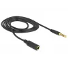 Kabel audio 3.5 mm męski na żeński DeLOCK 84666 czarny 1 m