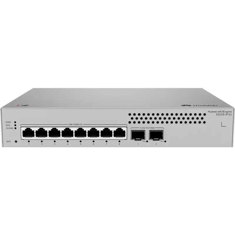 Managed Switch HUAWEI S220S-8T2J L2 Gigabit Ethernet 8 Ports 1U szary