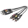 SpeaKa Professional Kompozytowy kabel połączeniowy RCA AV [3x wtyk RCA - 3x wtyk RCA] 2 m Czarny (SP-7869864)
