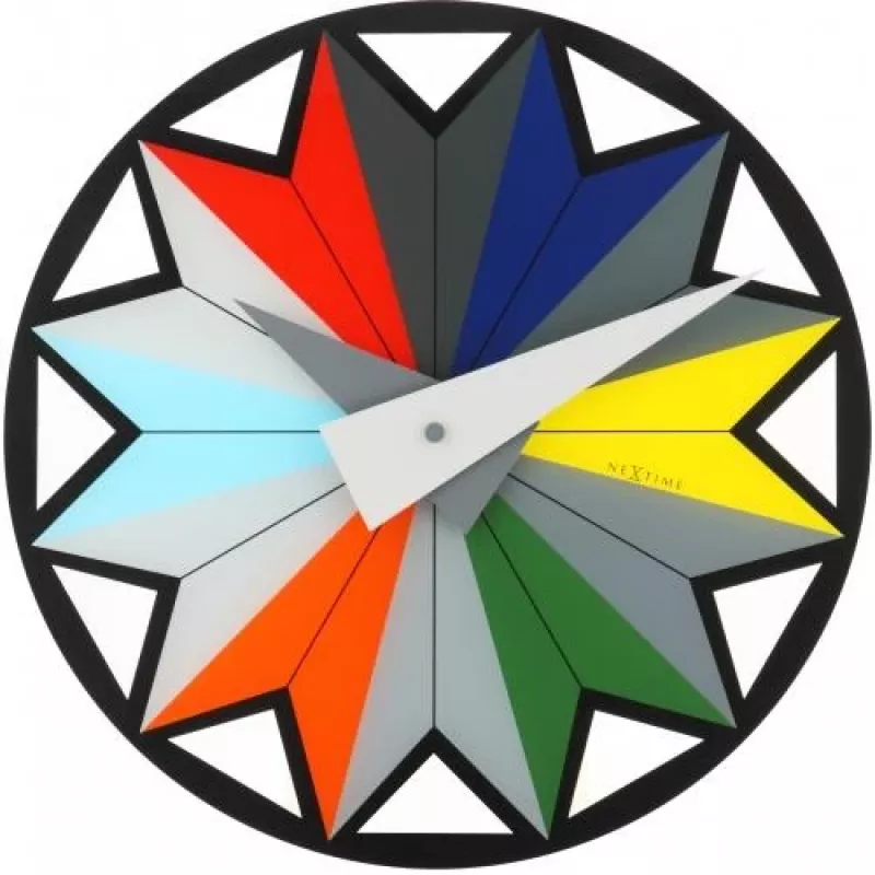 NeXtime klok 8163 Circus, Ø43 cm, ścienny, czarny/wielokolorowy