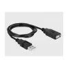 Kabel szeregowy DeLOCK 66286 USB Typ-A DB-9 Czarny 0,8 m
