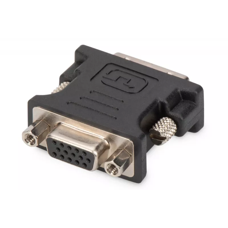 Adapter DVI Assmann. DVI(24+5) - HD15 M/F. DVI-I dual link. czarny (AK-320504-000-S)