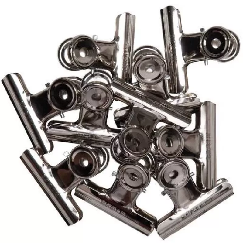 MAUL klips do listów wykonany z metalu, kolor: nikiel, szerokość: 50 mm, szerokość zacisku: 20 mm, opakowanie samoobsługowe (21750-96)