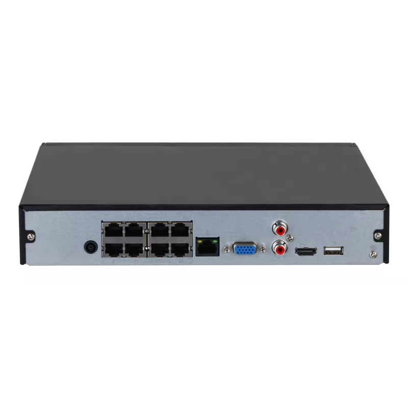 Rejestrator sieciowy DAHUA Lite NVR2108HS-8P-4KS3 — 8-kanałowy, maks. 4K, SATA HDD, 1U, PoE