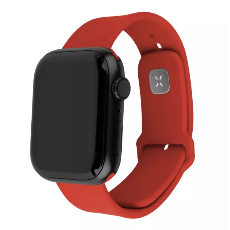 Fixed | Sporty Strap Set dla Apple Watch 42/44/45 mm | 170-235 mm | Czerwony | Silikon
