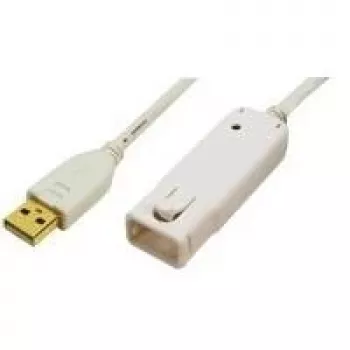 LogiLink Przedłużacz USB 2.0, Długość: 12,0 m, Wtyk USB-A do Gniazda USB-A, Rozszerzenie (UA0092)