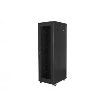 Szafa rack 19 cali LANBERG FF01-8842-23B 42U z przednimi drzwiami mesh, czarna