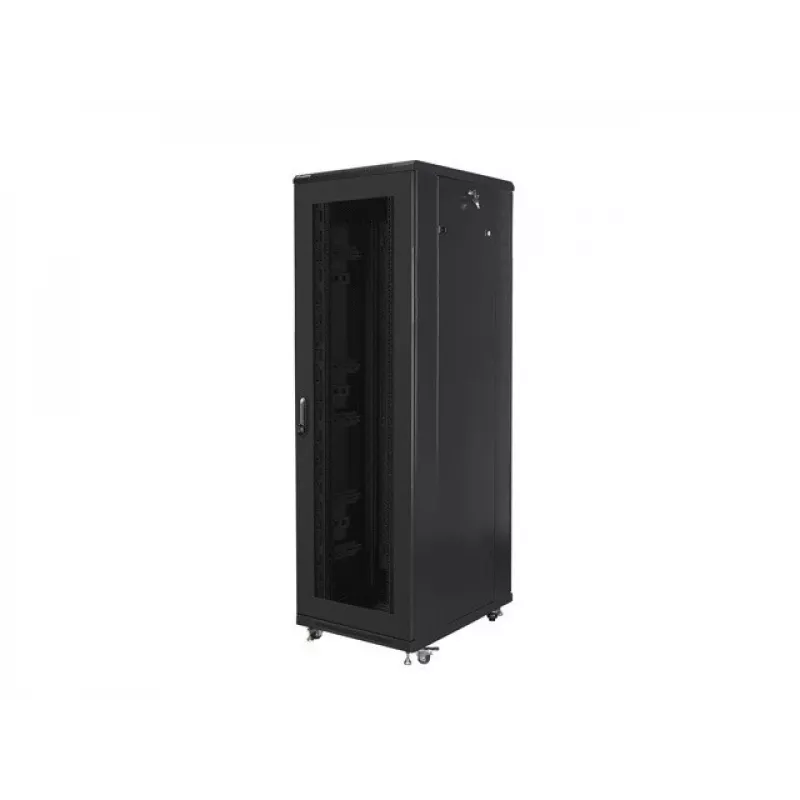 Szafa rack 19 cali LANBERG FF01-8842-23B 42U z przednimi drzwiami mesh, czarna