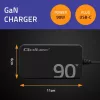 Qoltec 90W GaN Super Fast SLIM Ładowarka ścienna | XP | 5-20V | 4,5A | USB-C 3.1 | Laptop | MacBook | Smartfon | + kabel