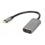 adapter kablowya IBOX USB-C na HDMI, model IACFAK, USB-C (męski) na HDMI (żeński), 4K 60Hz, proste złącza, srebrny
