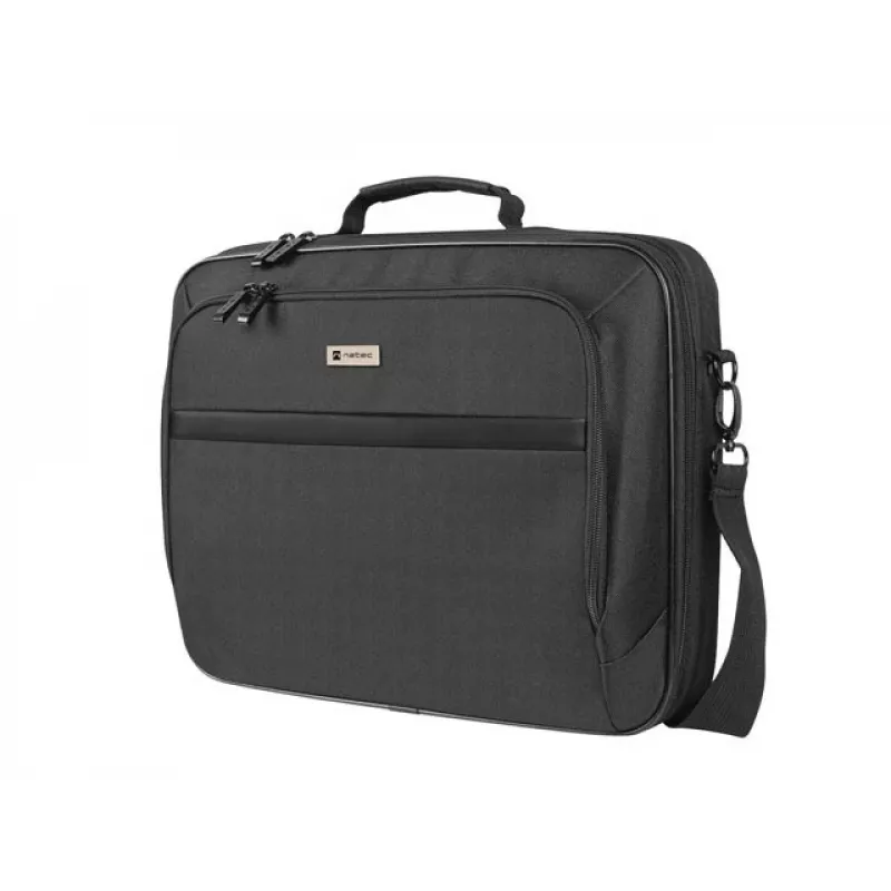 Teczka NATEC Boxer Lite 39,6 cm (15,6 cala) – poliester, 2 komory, pasek na ramię, 410×305×65 mm, 750 g