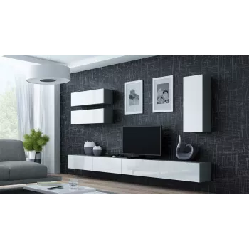 Cama Szafka VIGO 90 pełna 90/35/32 szary/biały połysk