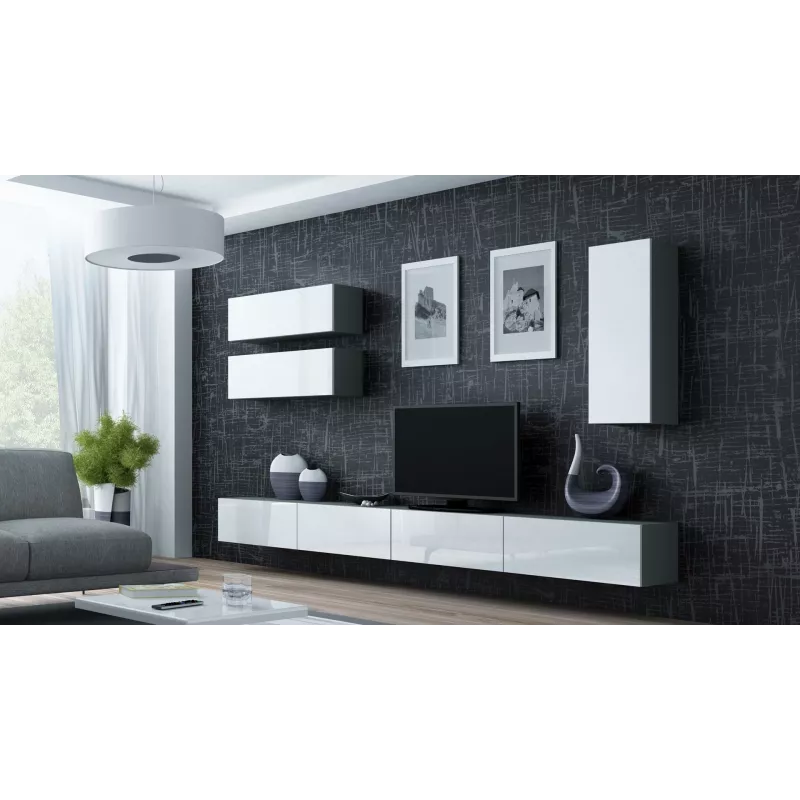 Cama Szafka VIGO 90 pełna 90/35/32 szary/biały połysk