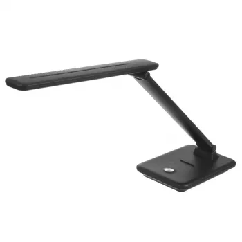 Lampa biurkowa LED MACLEAN MCE614B — ściemnialna, składane regulowane ramię, 9W, 3000K/4500K/6500K, czarna