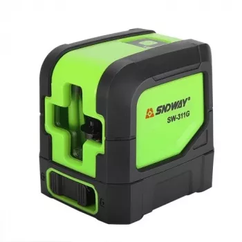 Laser krzyżowy SNDWAY SW-311G — mini 20 m zielona wiązka, samopoziomujący