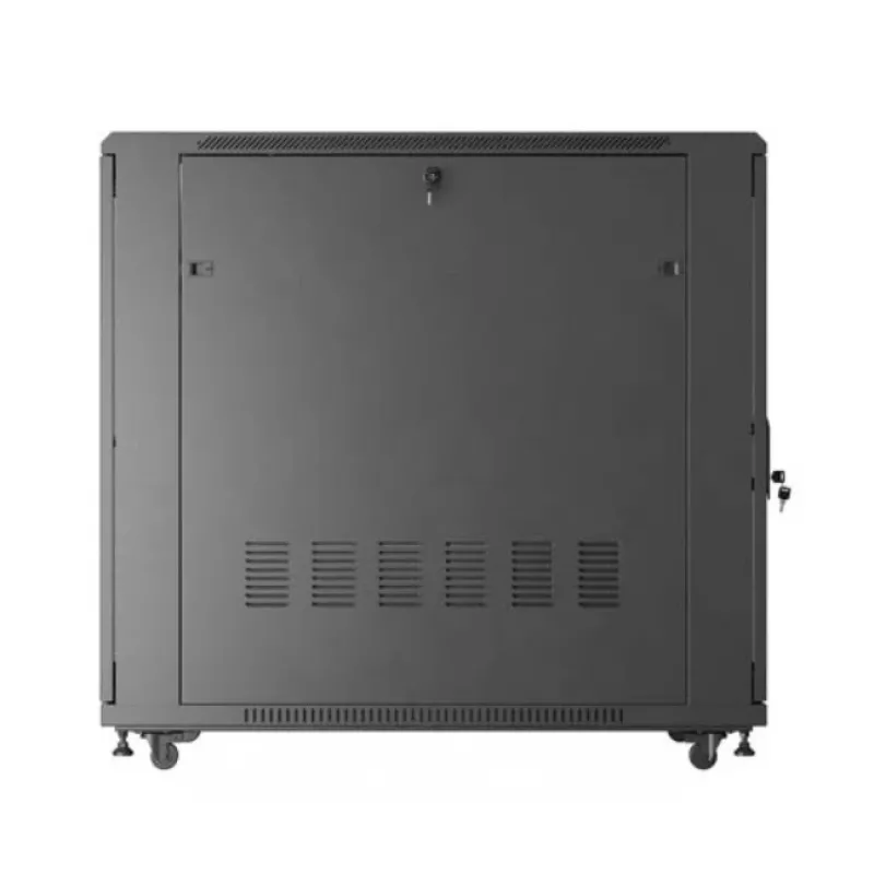 Szafa rack 19 cali LANBERG FF01-6222-23B 22U 600x1200 mm czarna z perforowanymi drzwiami