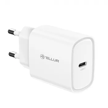Ładowarka sieciowa Tellur TLL151421 20W USB-C PD szybkie ładowanie dla telefonów i tabletów