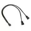 Kabel rozdzielacz PWM Kolink 1-na-2, 35 cm w oplocie czarny, model PGW-AC-KOL-111