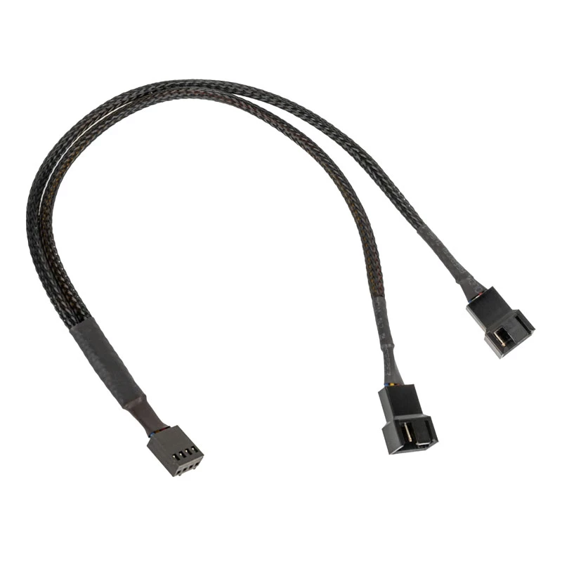 Kabel rozdzielacz PWM Kolink 1-na-2, 35 cm w oplocie czarny, model PGW-AC-KOL-111