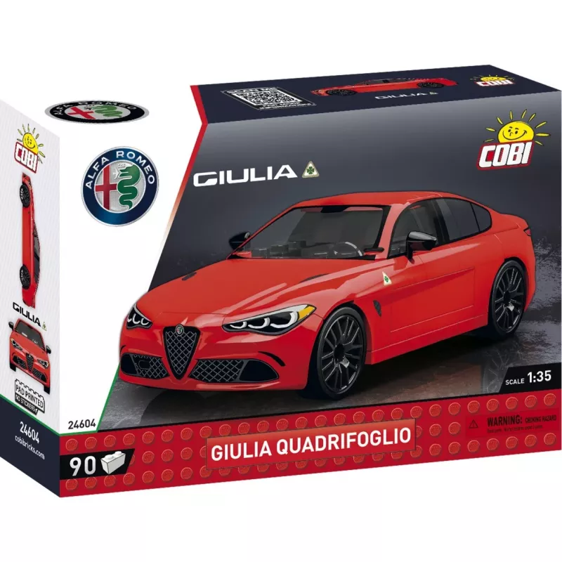 Zestaw konstrukcyjny COBI Giulia Quadrifoglio 90 elementów dla dzieci od 6 lat